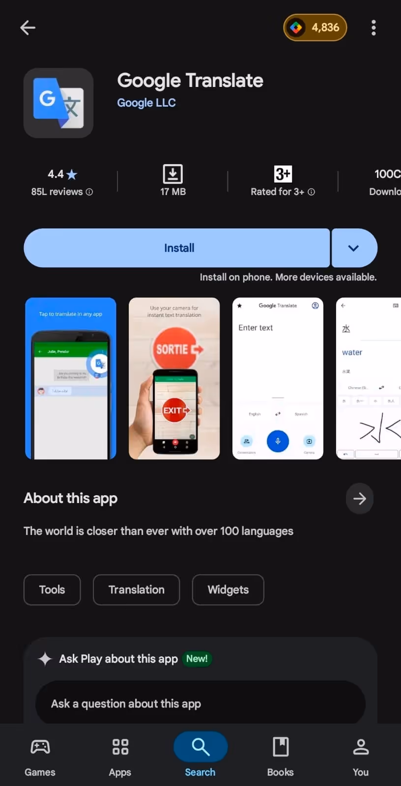 google translate app