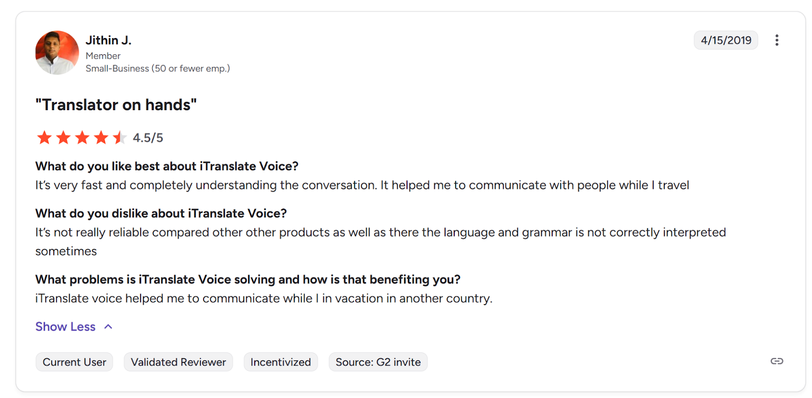 itranslate voice review