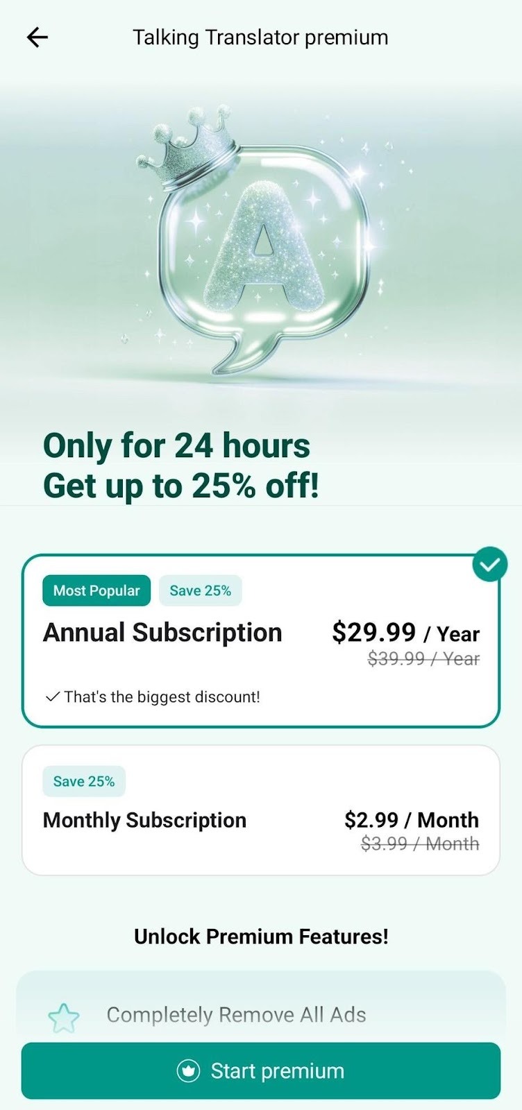 talking translator pricing