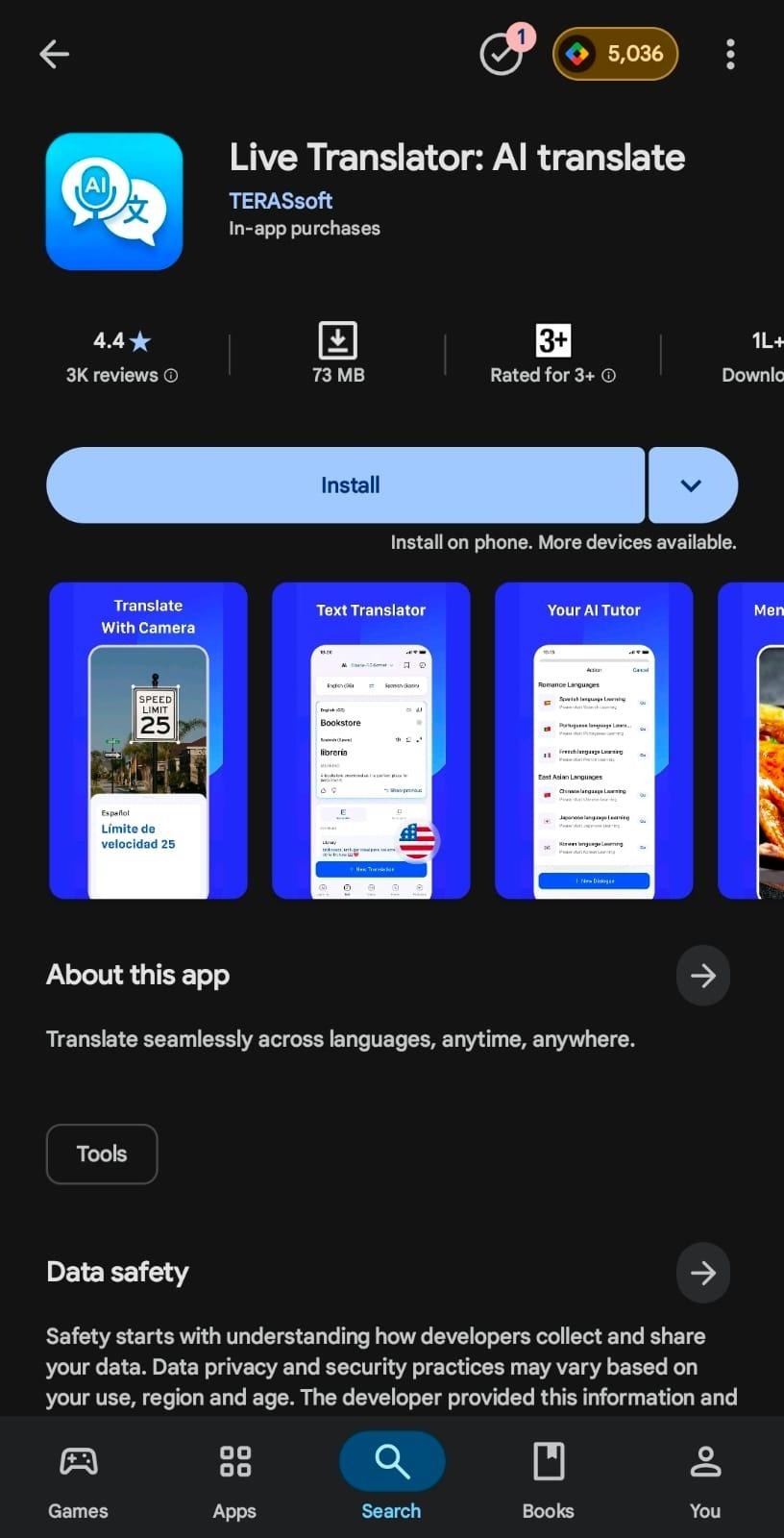 live translator ai translate homepage