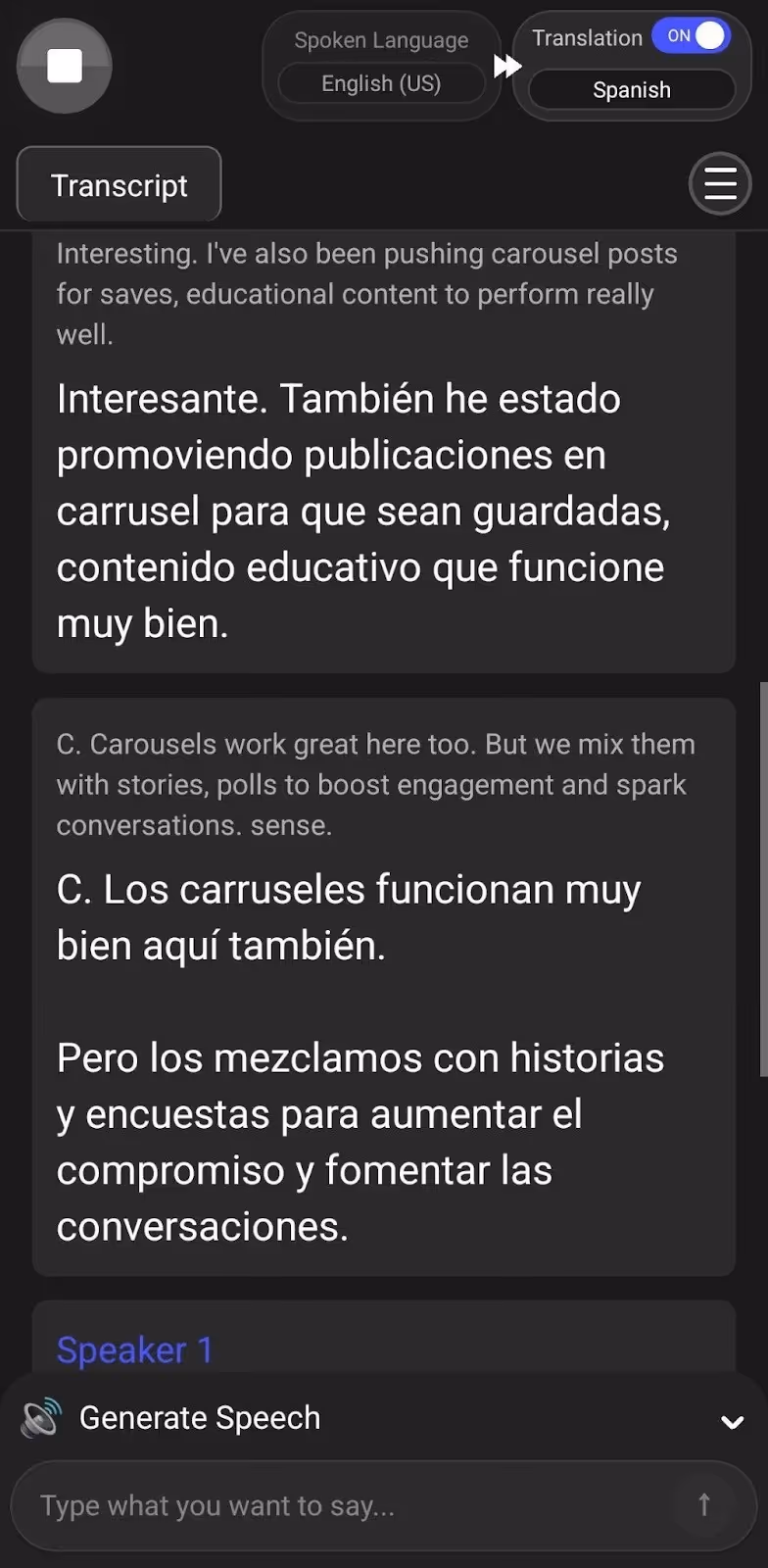 continuous translation of jotme