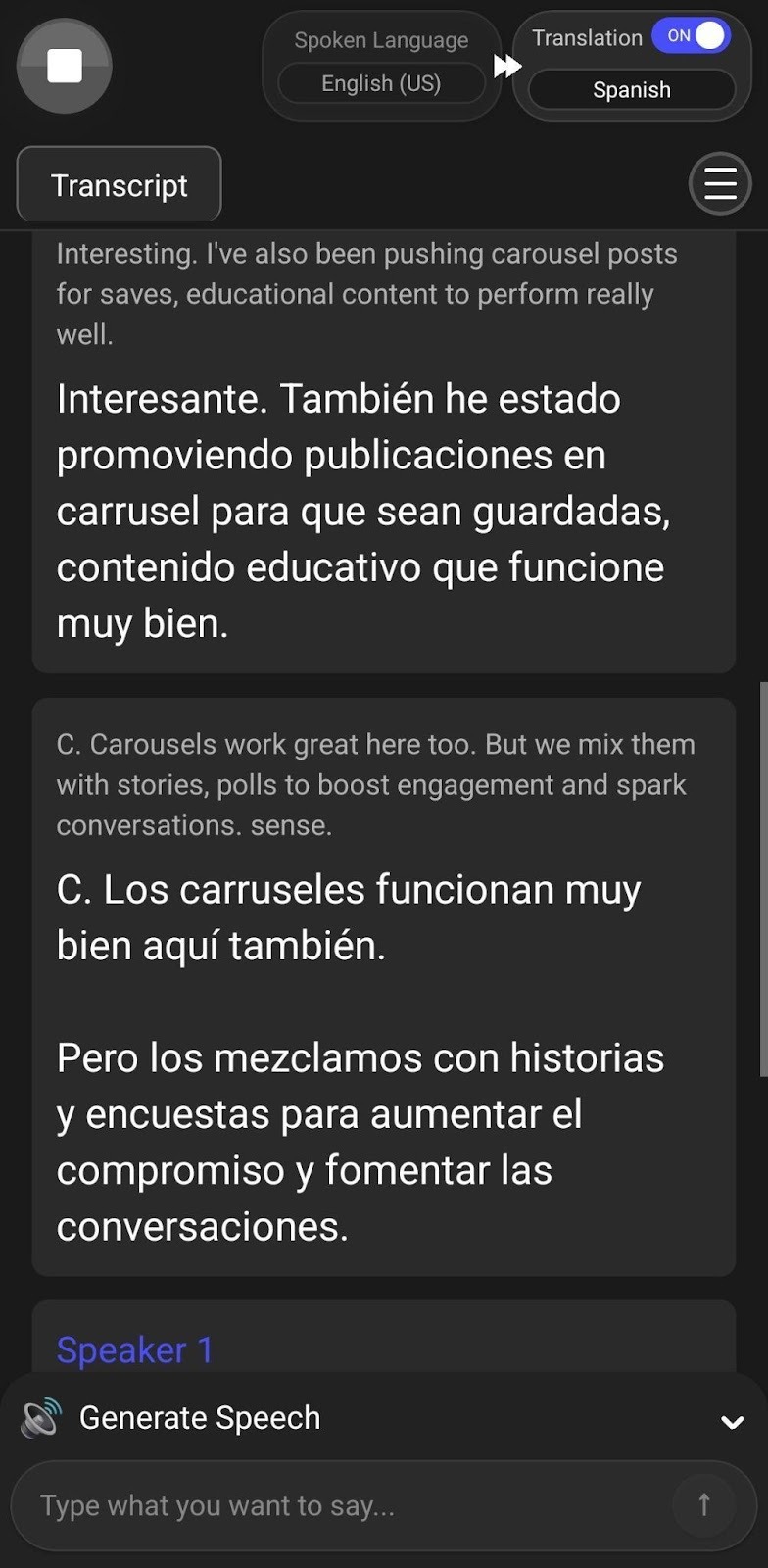 continuous translation of jotme