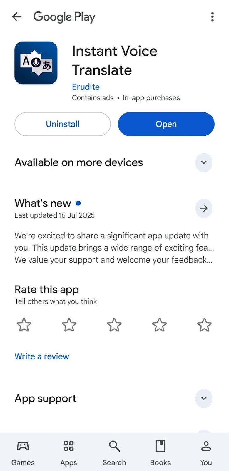 instant voice translate google playstore