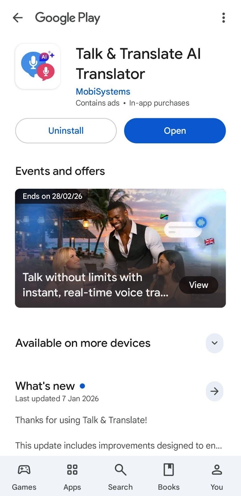 talk and translate ai translator google playstore