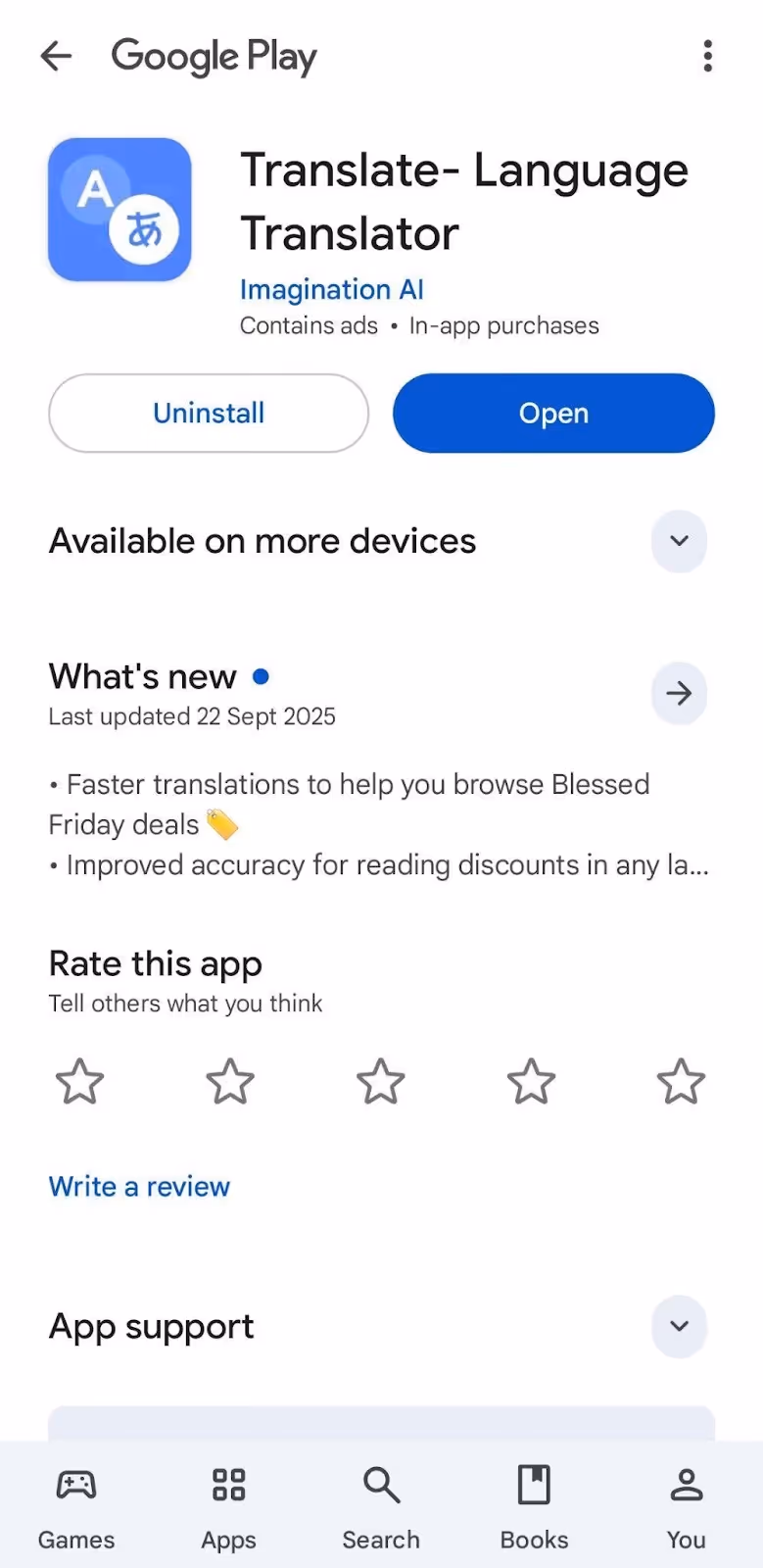 translate-language translator google playstore