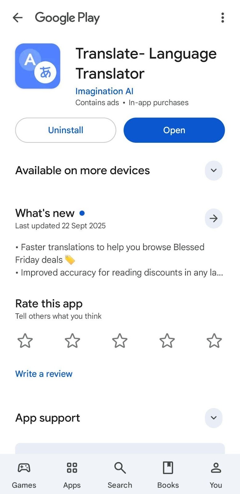 translate-language translator google playstore