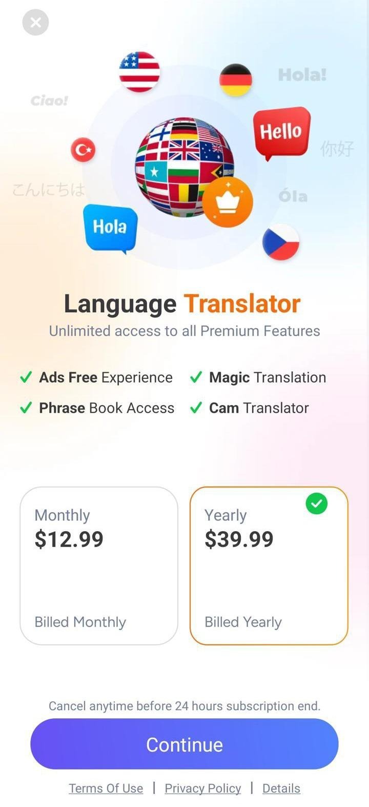 translate-language translator pricing plans