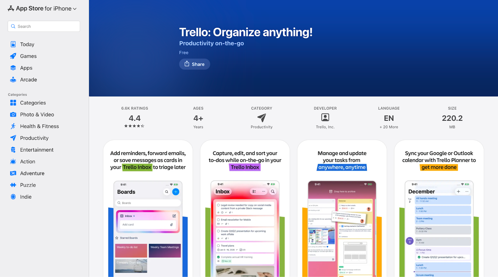 trello homepage