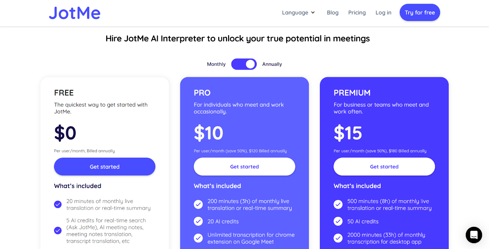 jotme pricing
