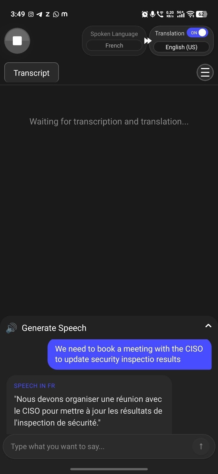 Jotme mobile app text to speech