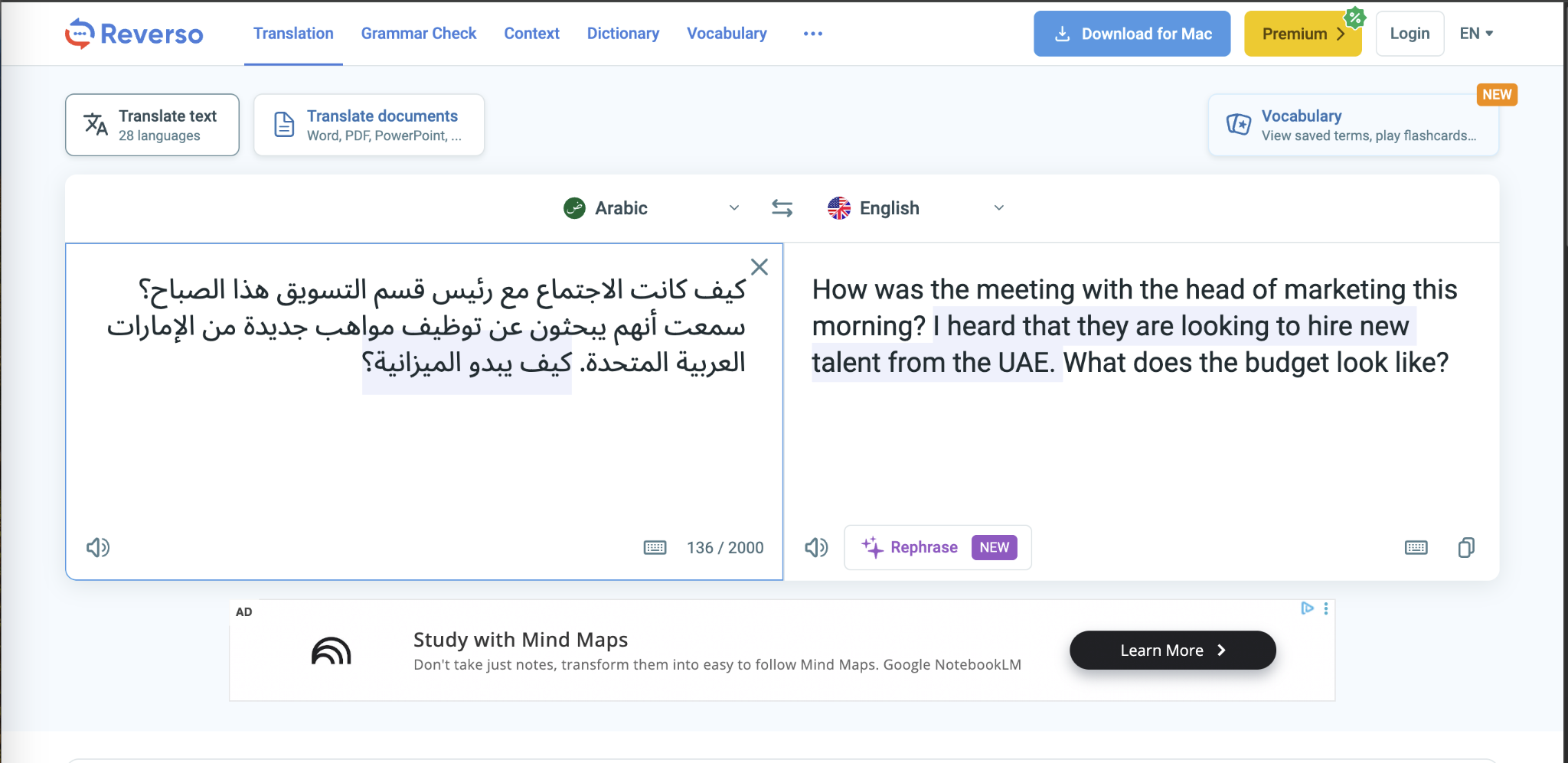best arabic translator reverso context arabic to english translation