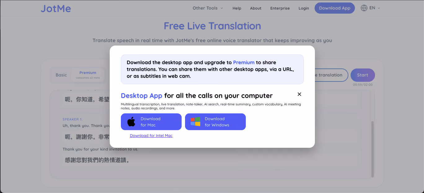 jotme free translation app for desktop
