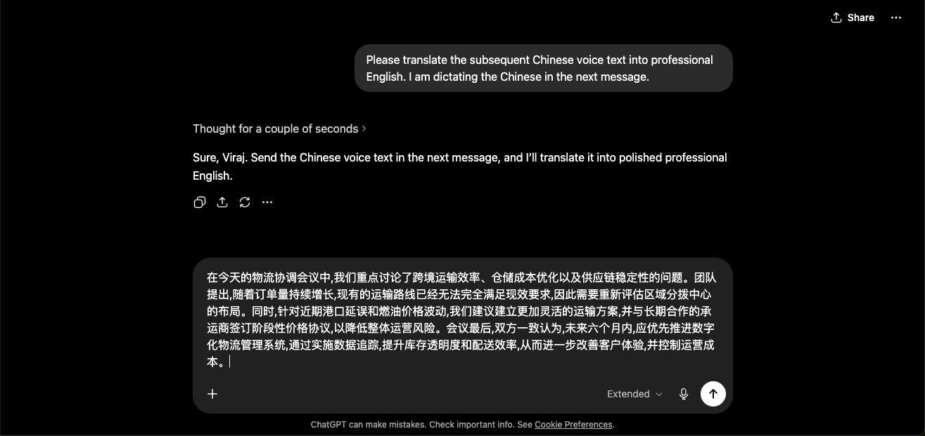 Chinese to english translation using chatgpt