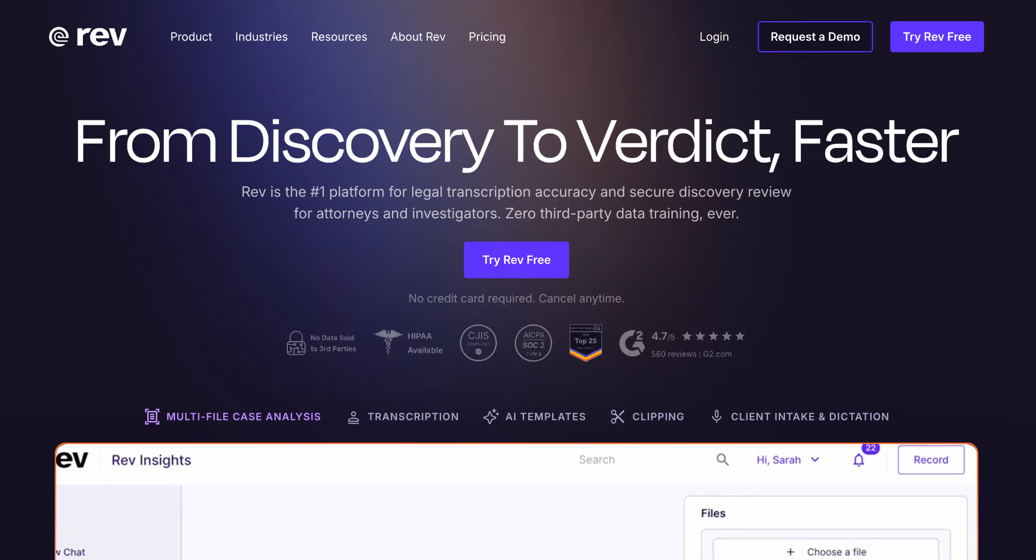 rev homepage