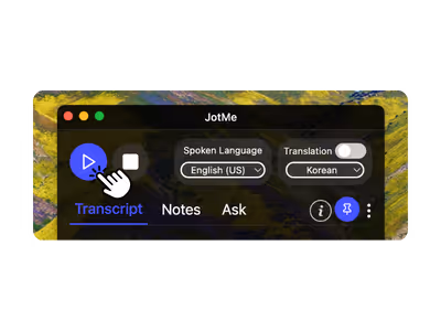 3. Cliquez sur un bouton pour démarrer l'enregistrement