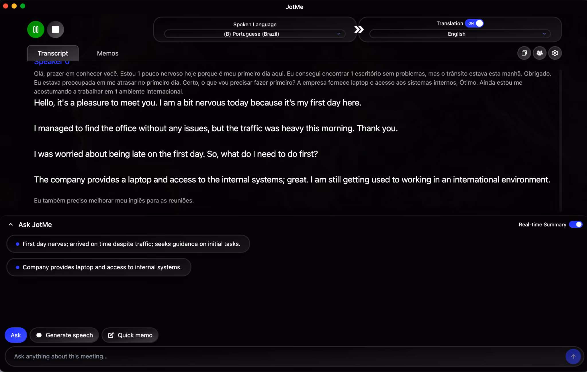 jotme portuguese to english live translation