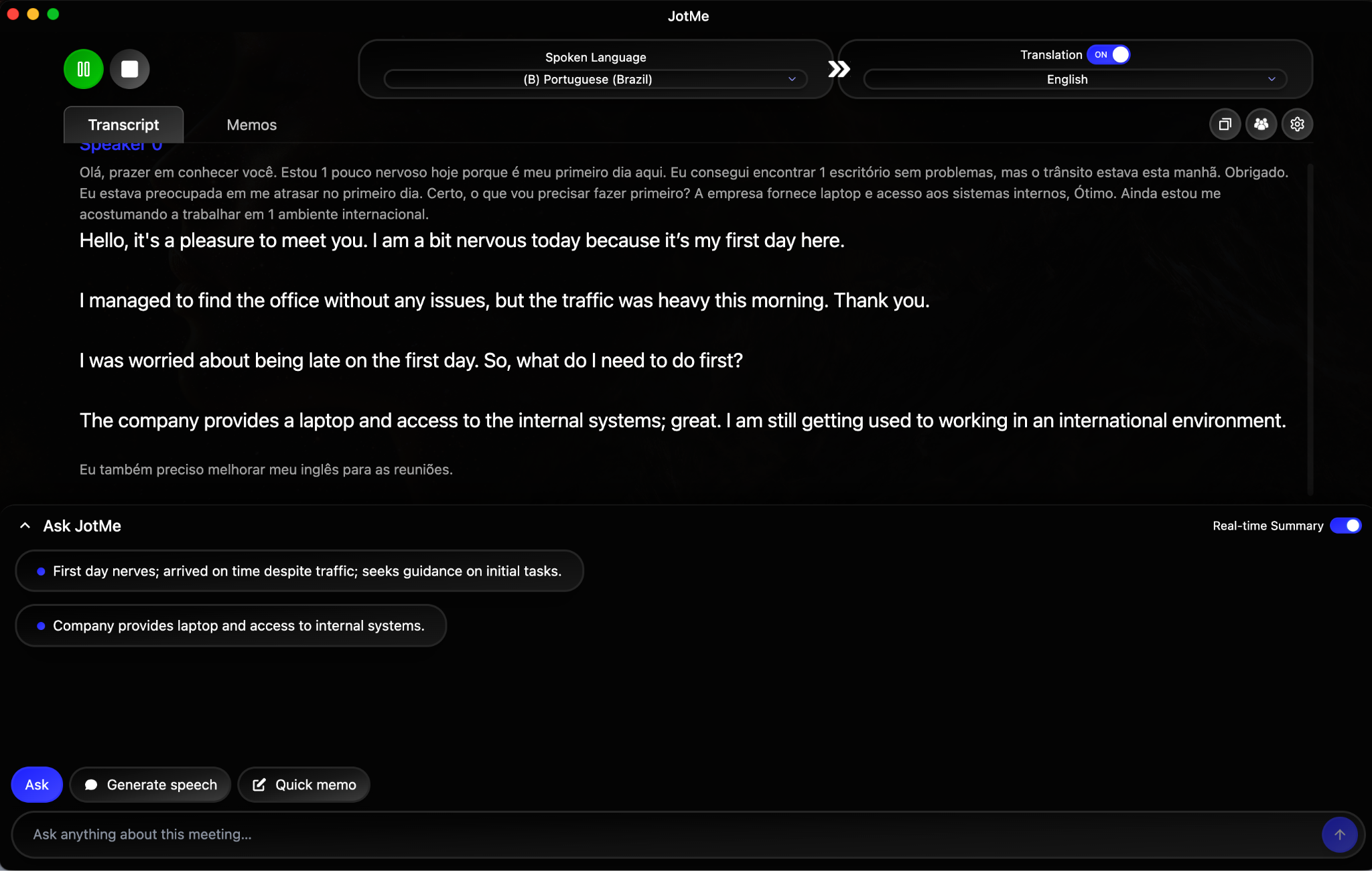 jotme portuguese to english live translation