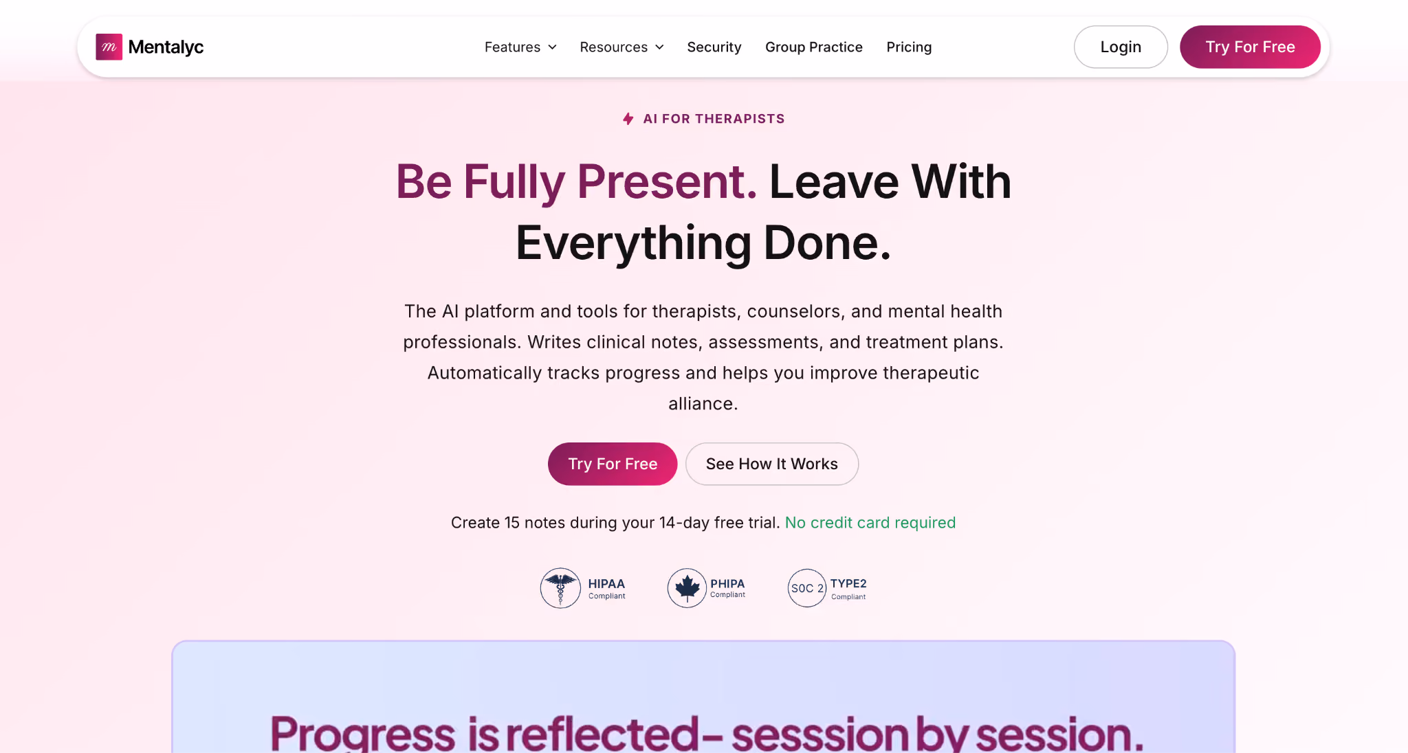 mentalyc homepage