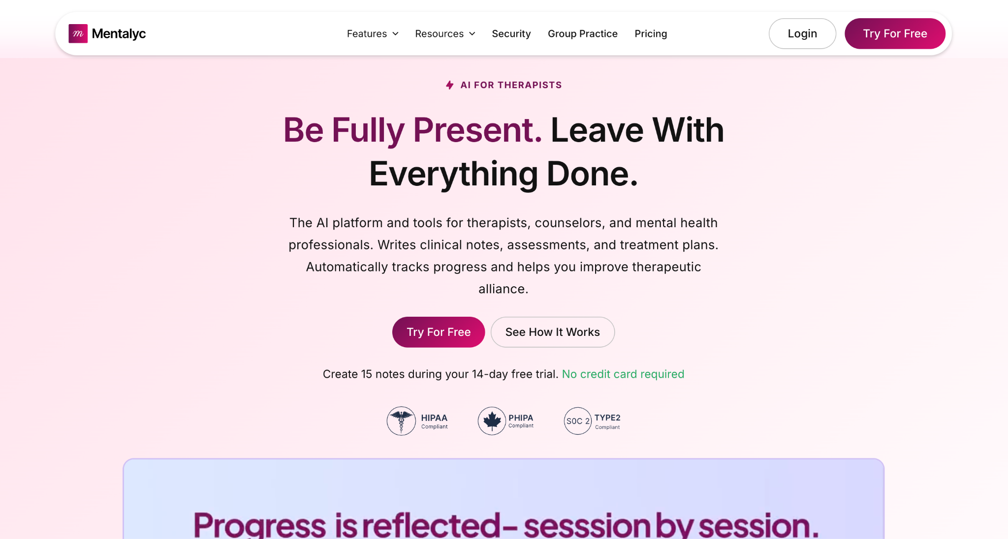 mentalyc homepage