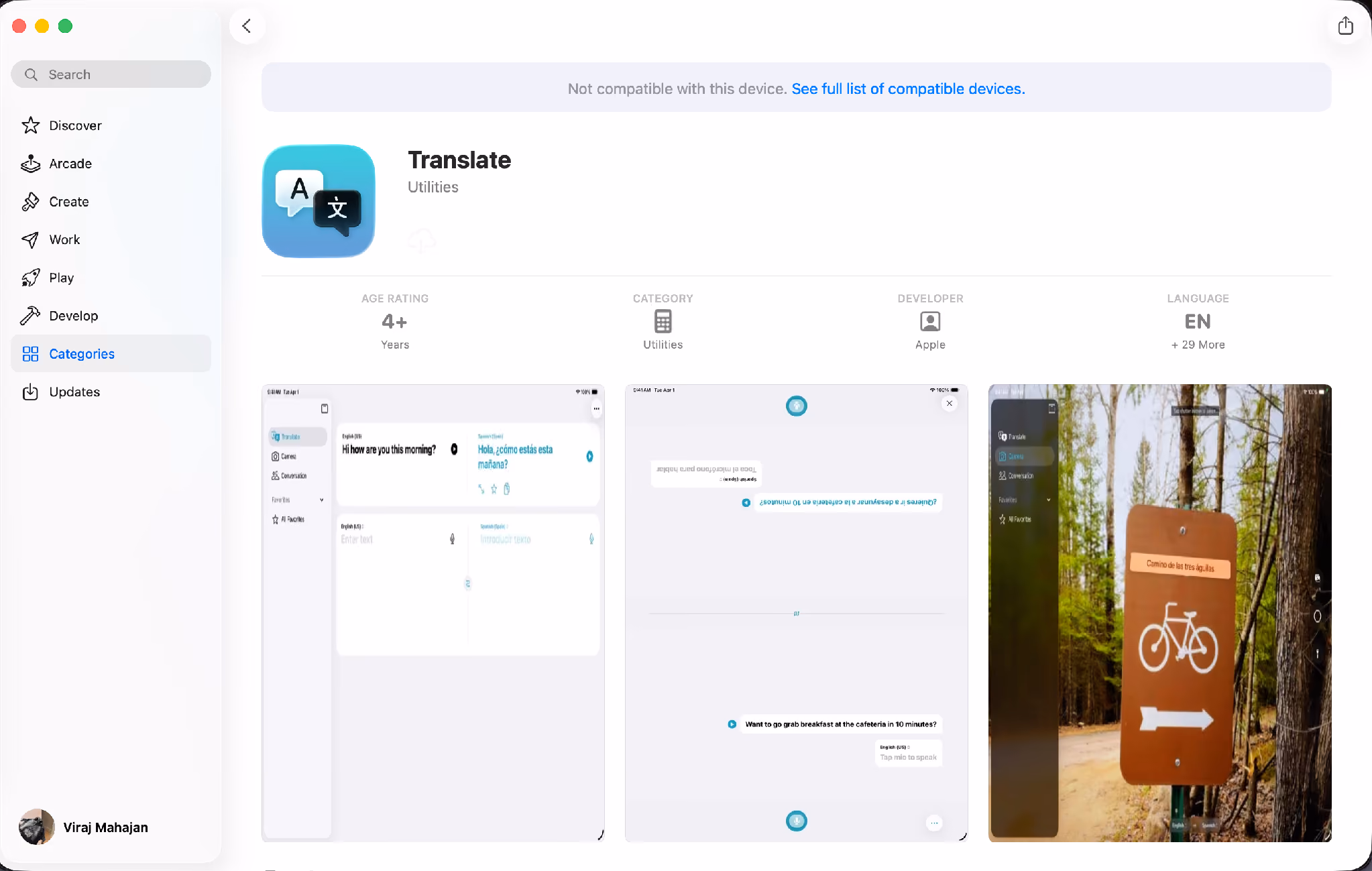 apple’s translate app installs on iPhone and iPad