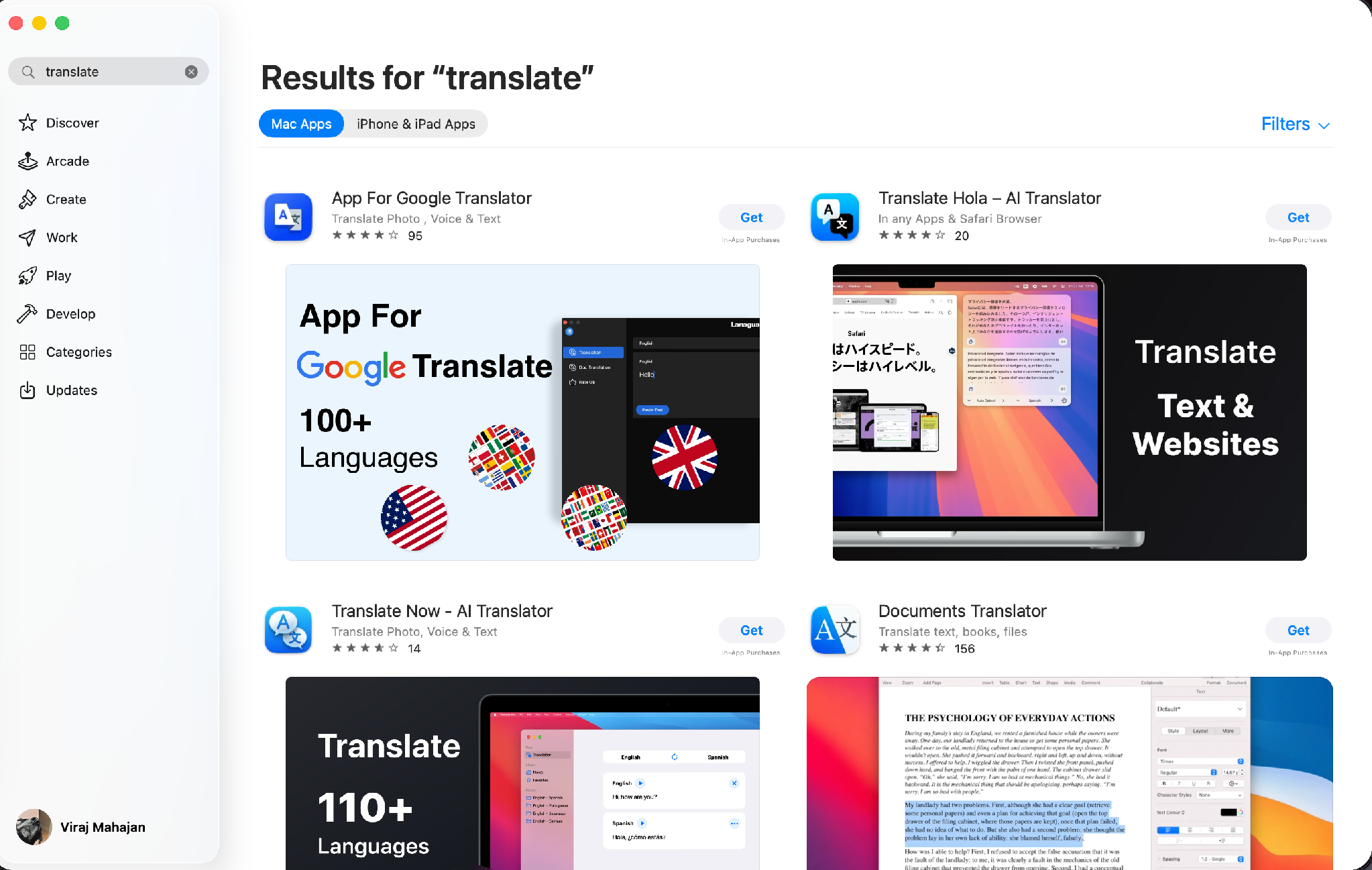 search translate app on app store