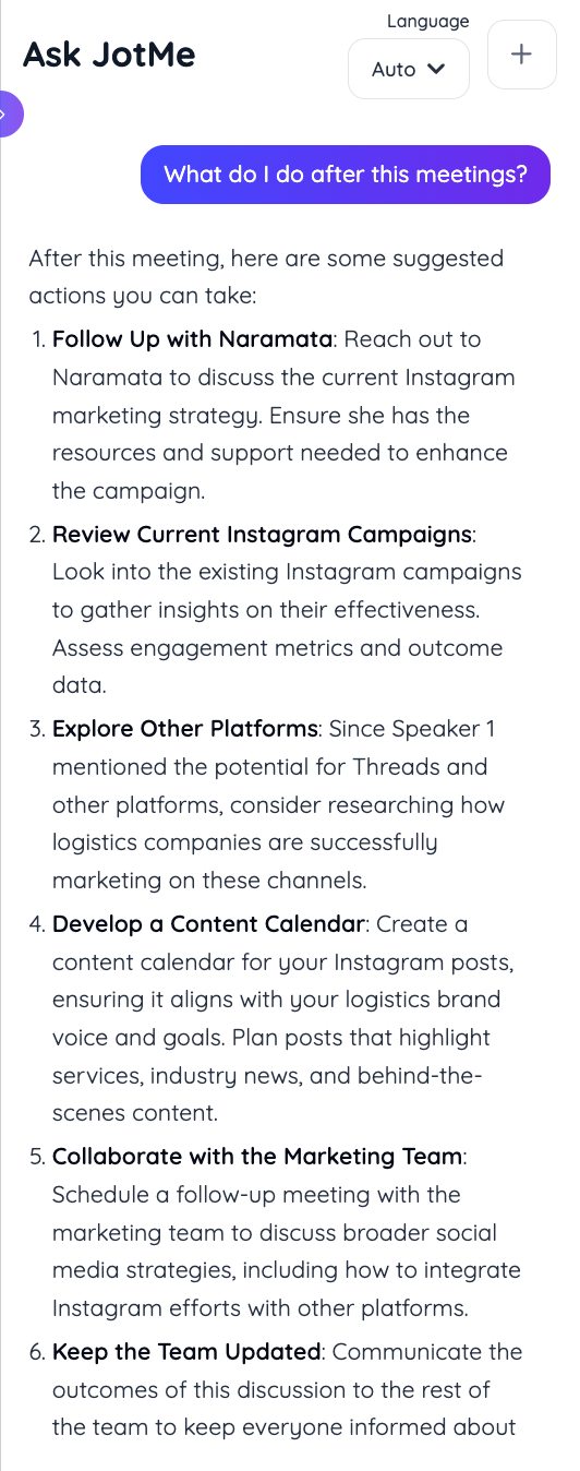 jotme write follow up emails