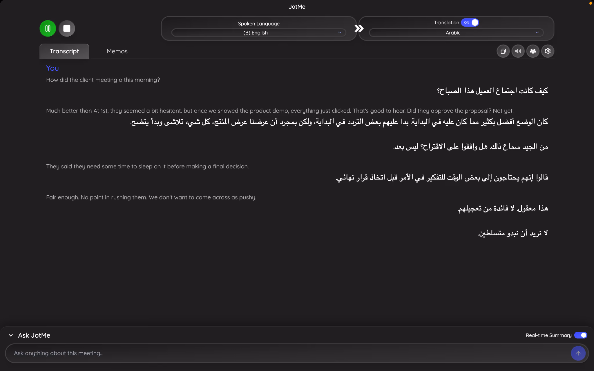 jotme contextual english to arabic translation