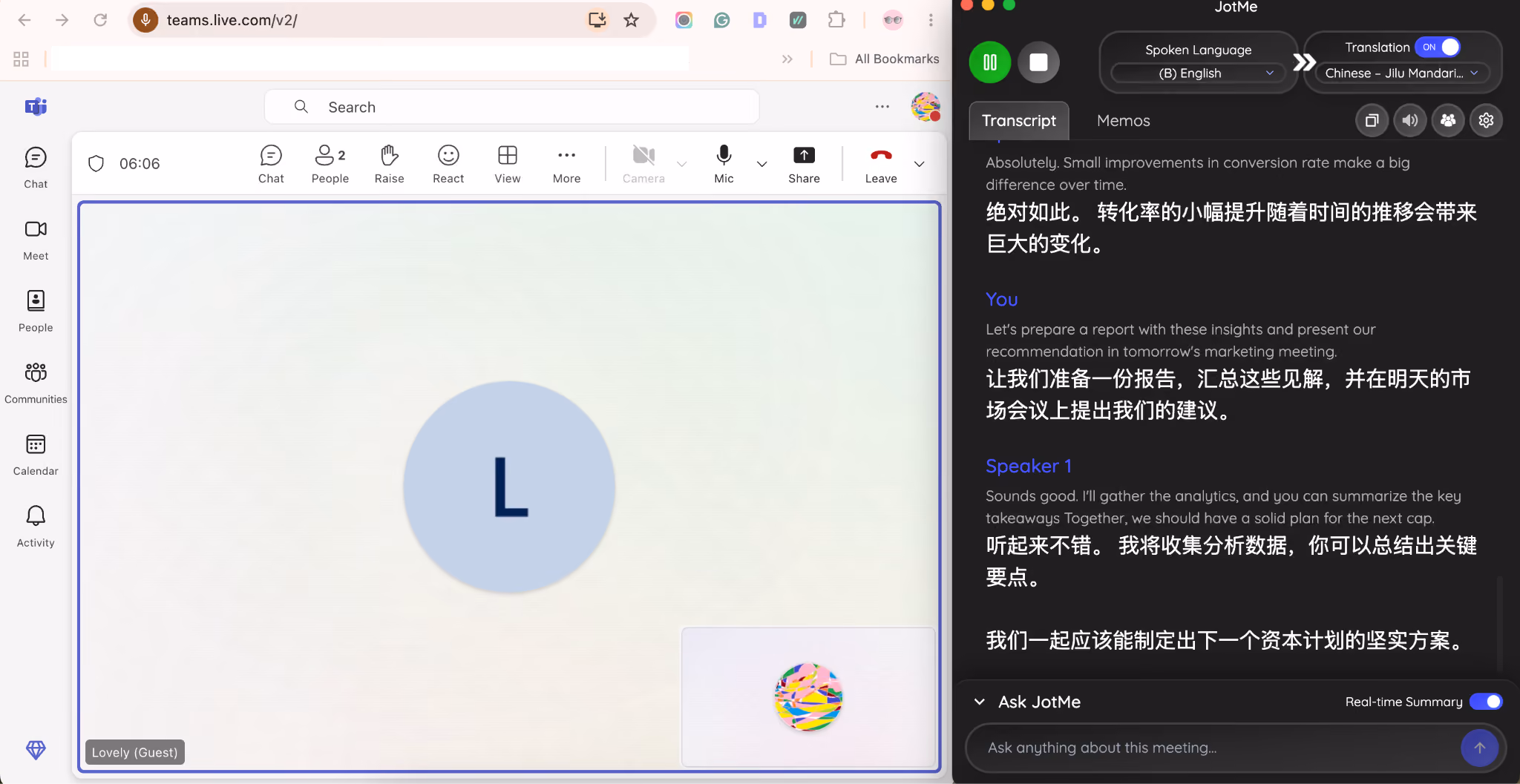 jotme live translation