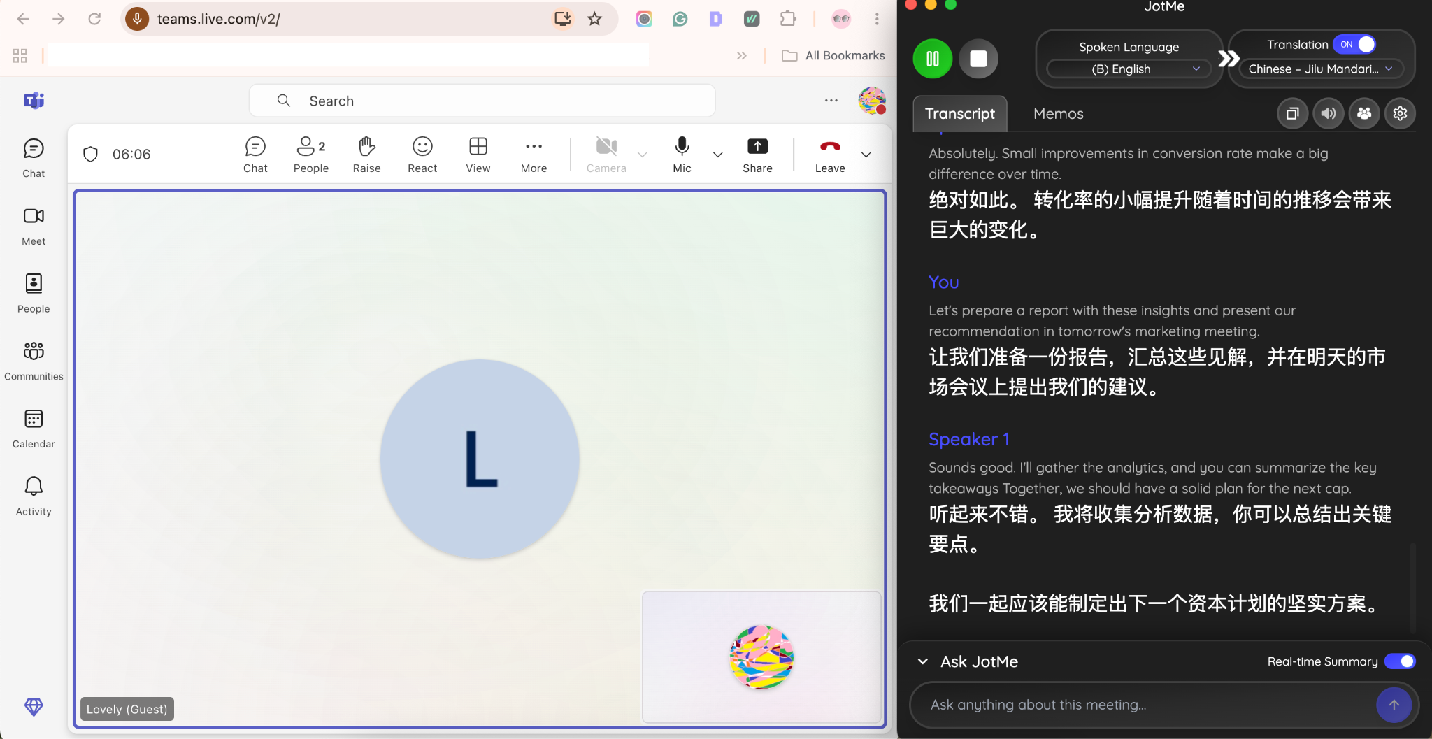 jotme live translation