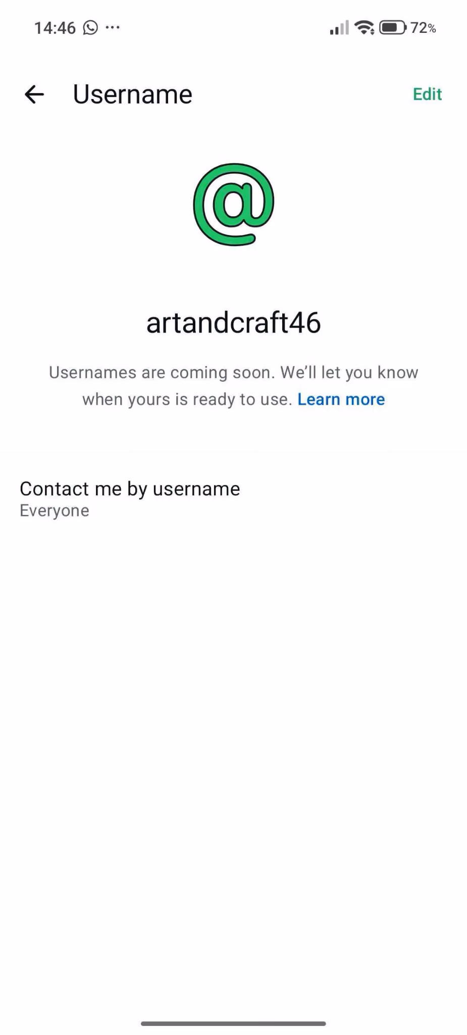 whatsapp username
