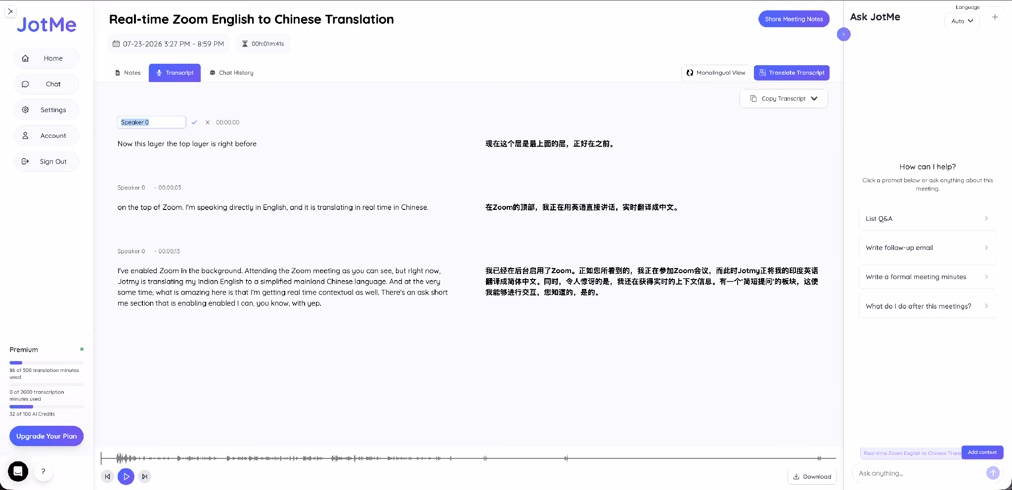 jotme meeting transcript