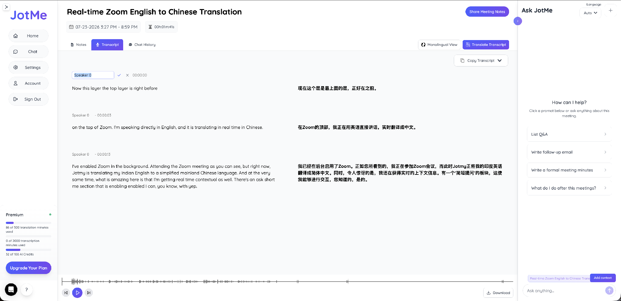 jotme meeting transcript