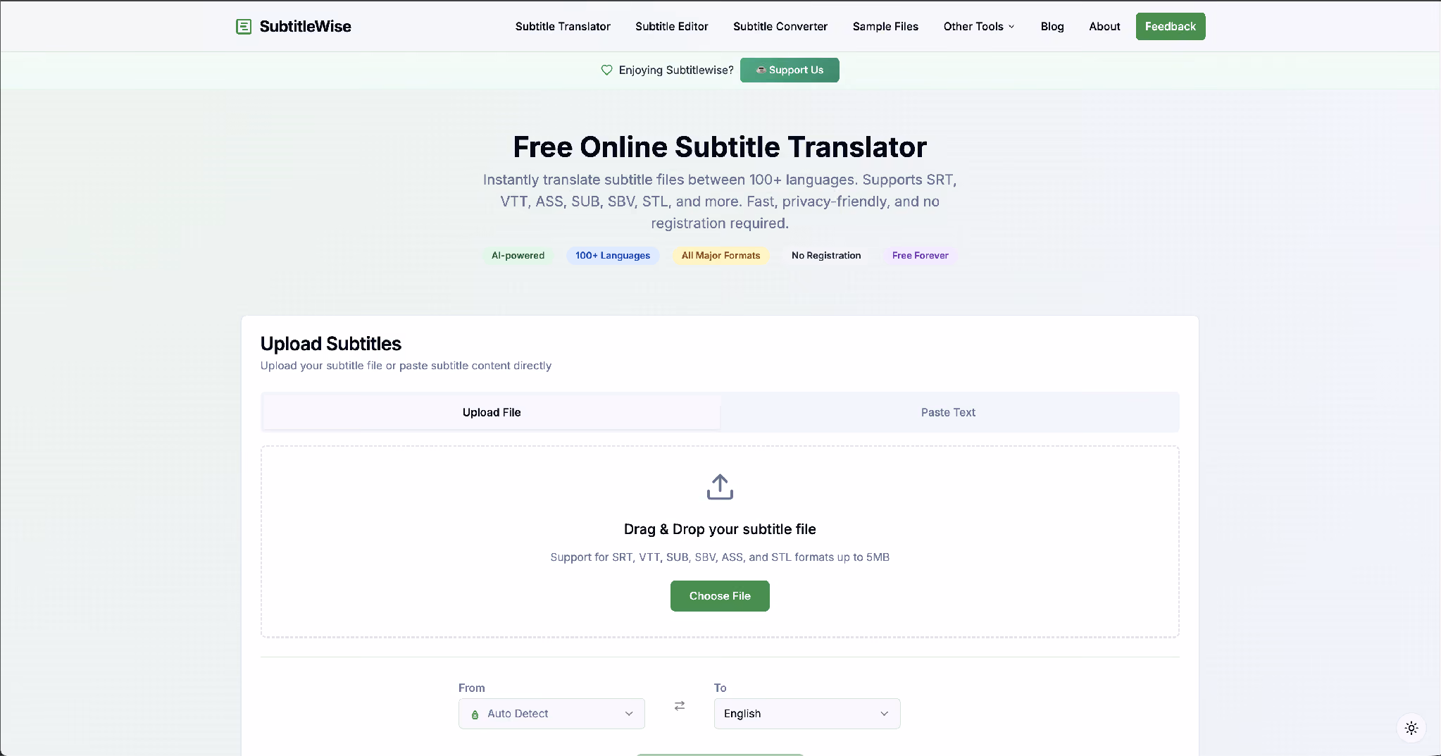 subtitlewise homepage