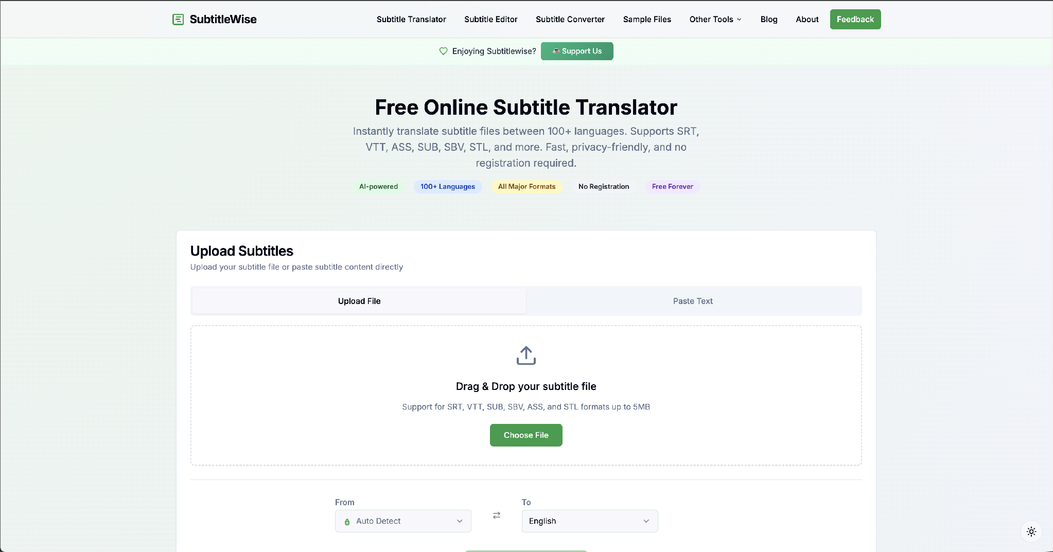 subtitlewise homepage