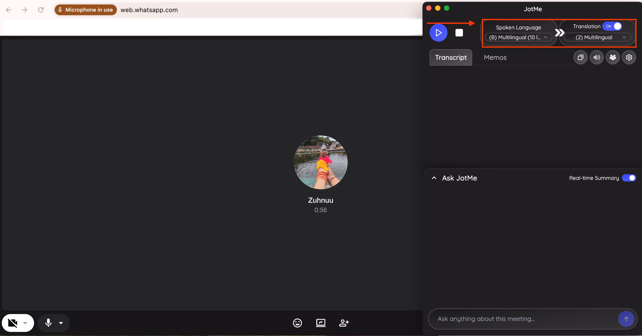 choose language on jotme