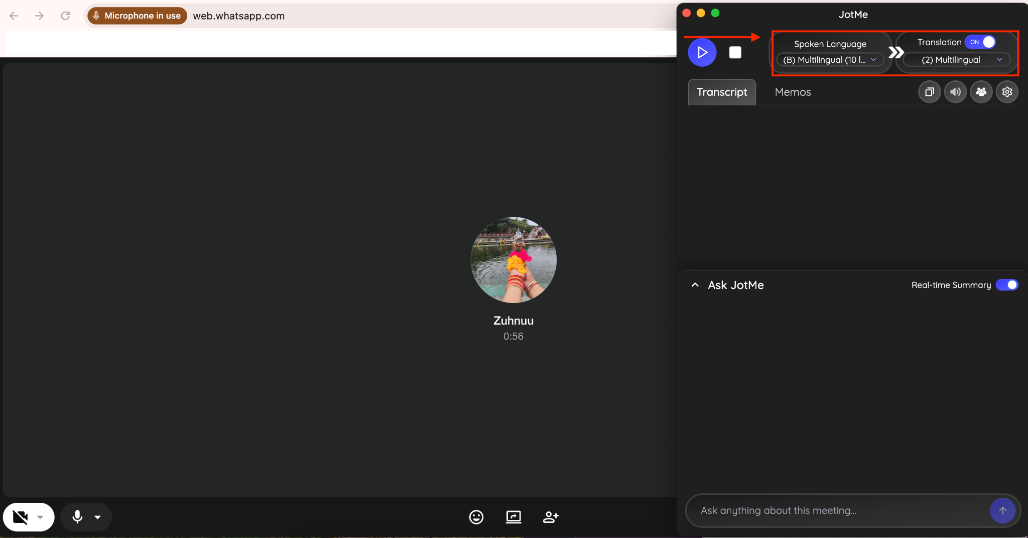 choose language on jotme