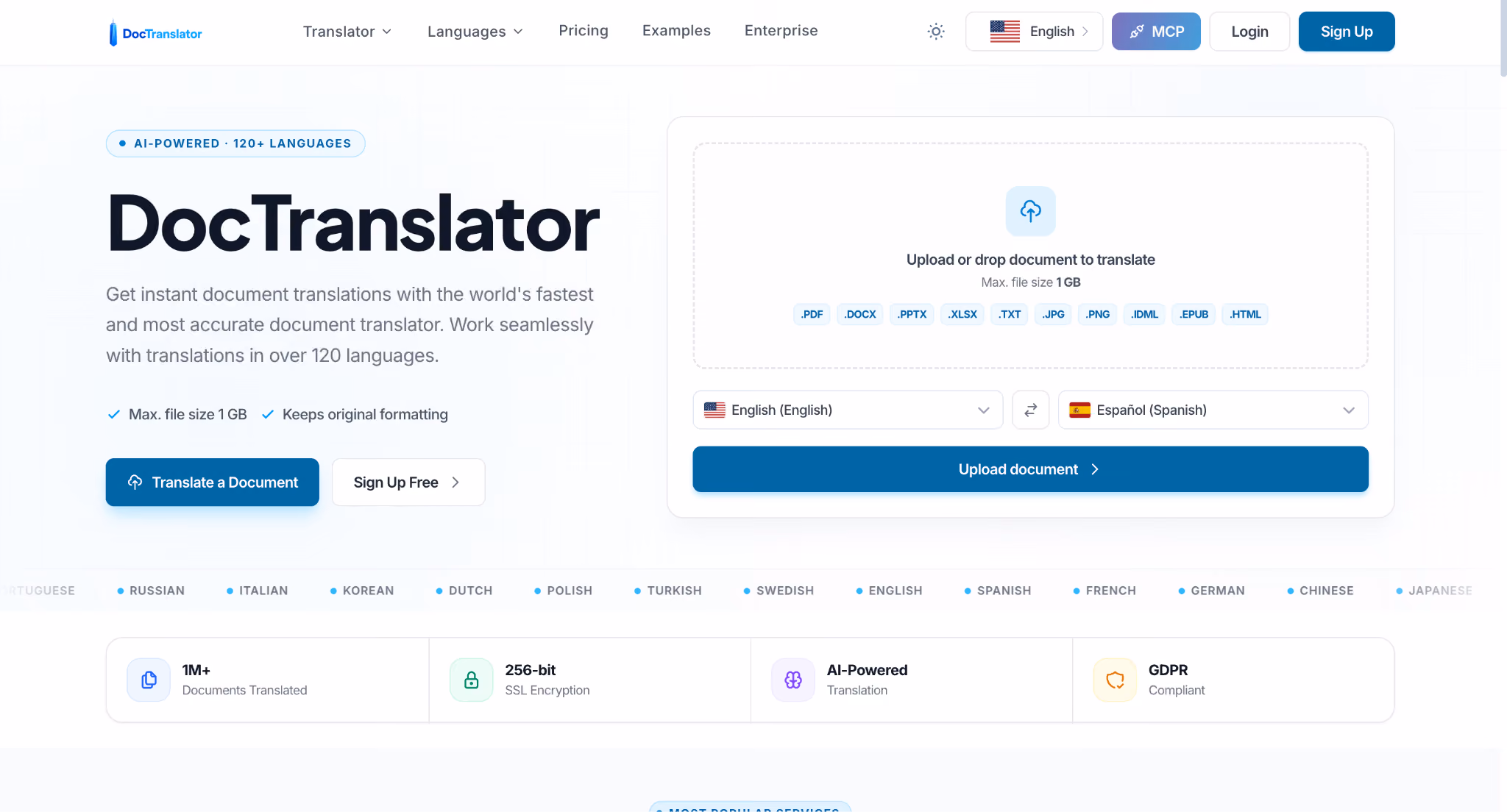 doctranslator homepage