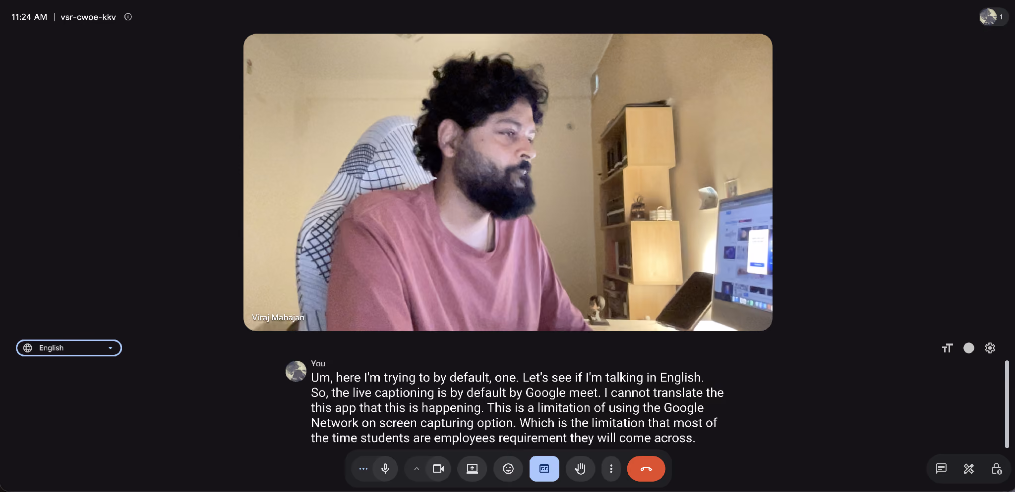 google meet captioning
