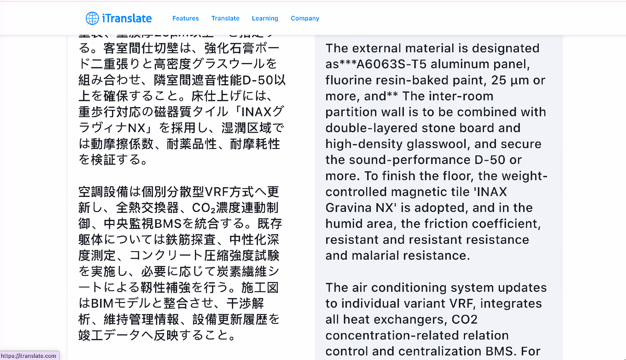 itranslate translation