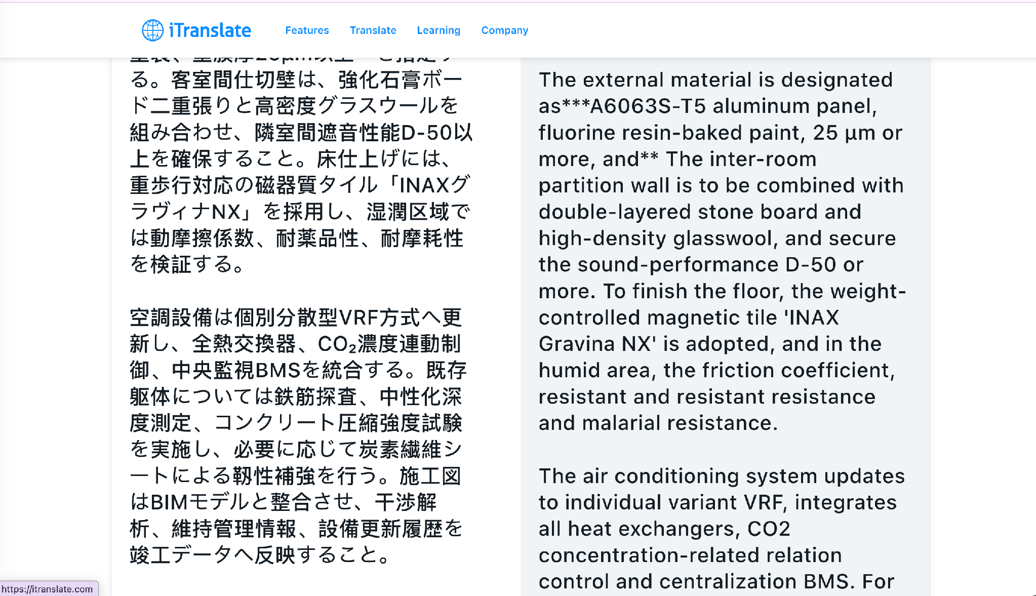 itranslate translation