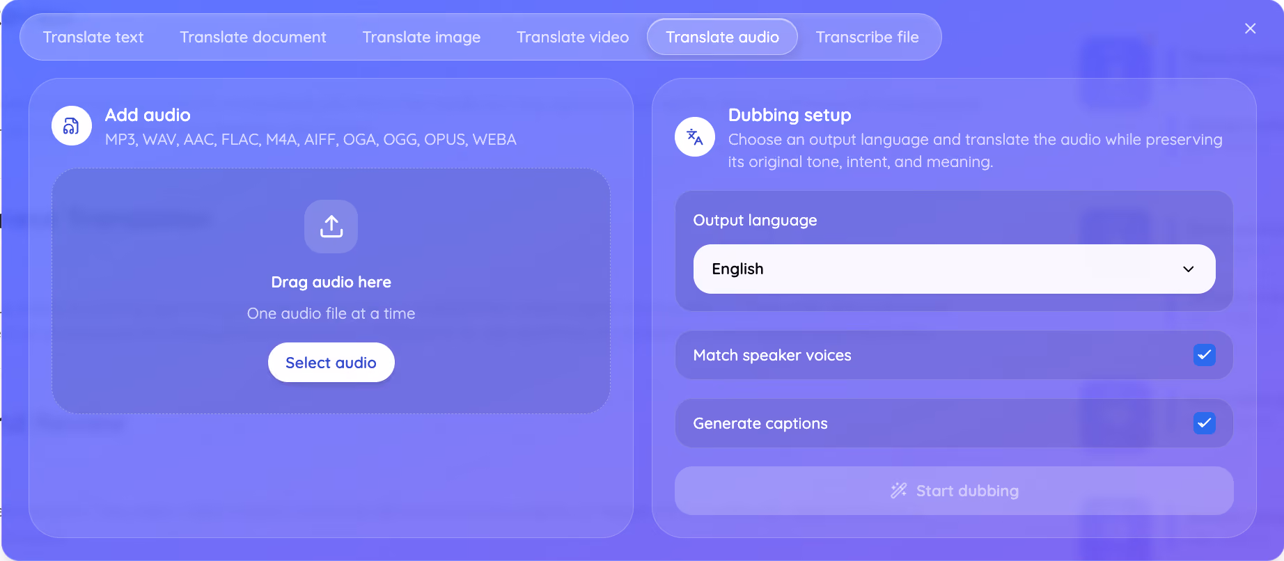jotme audio translation