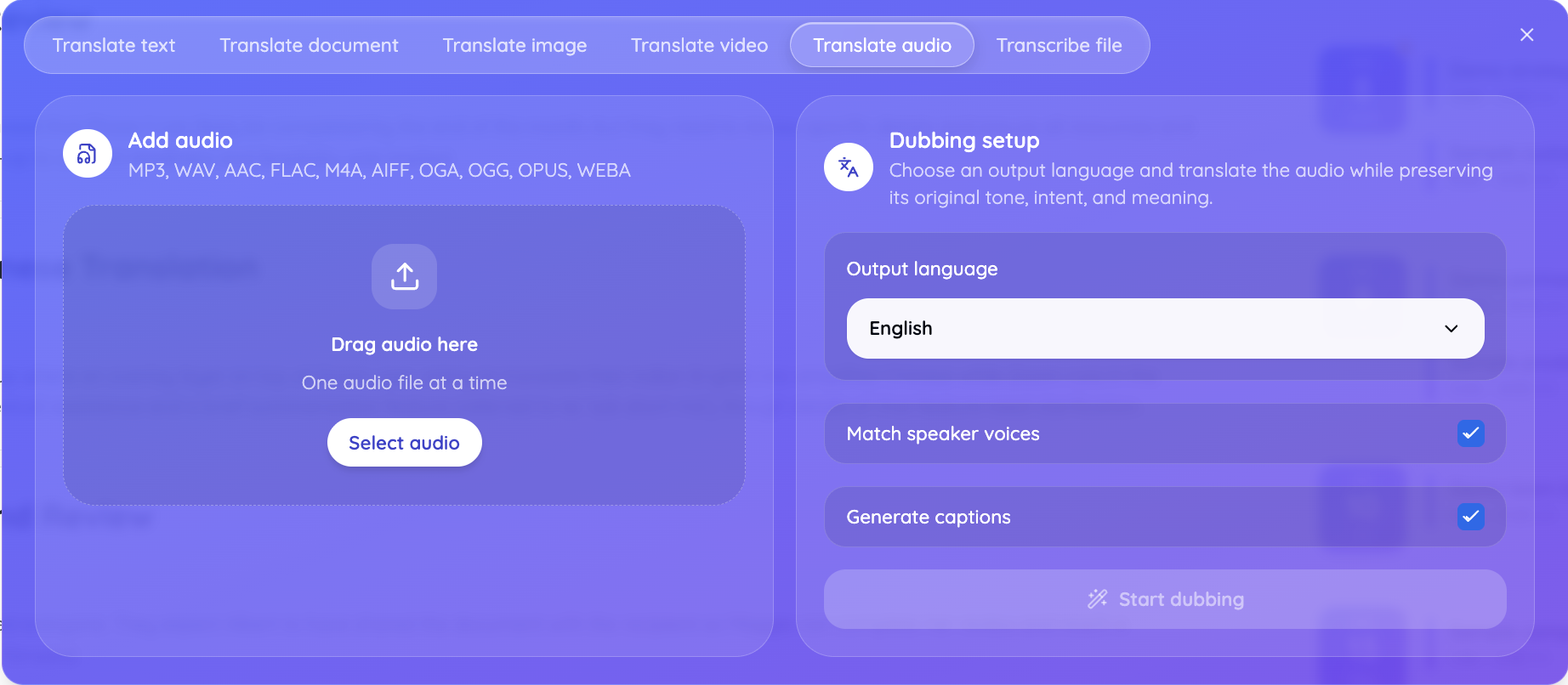 jotme audio translation