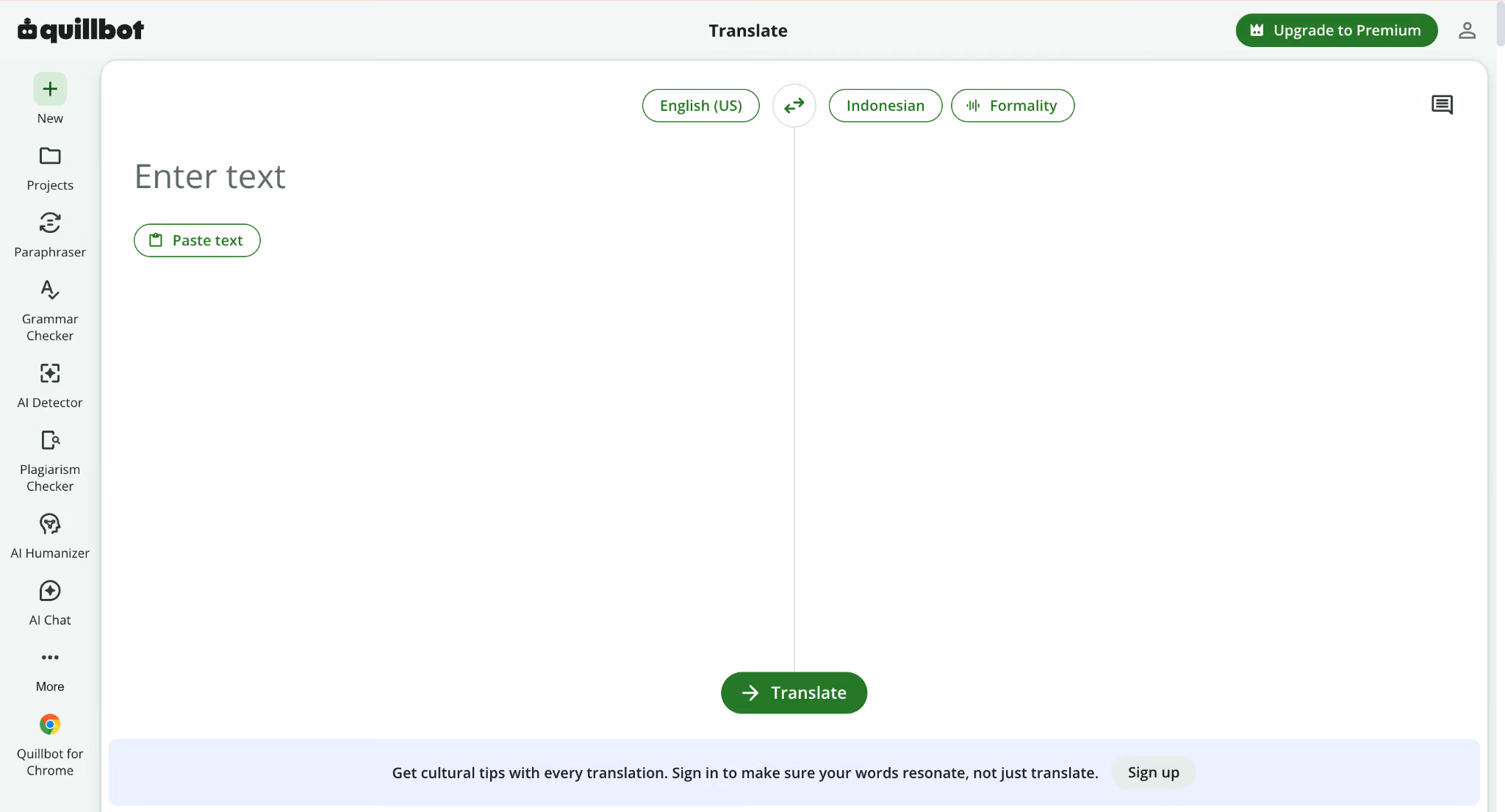 quillbot homepage