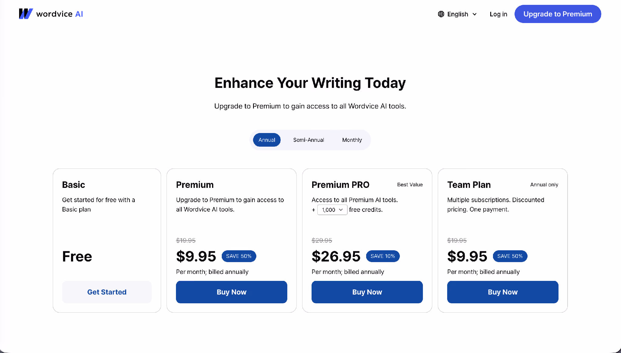 wordvice ai pricing