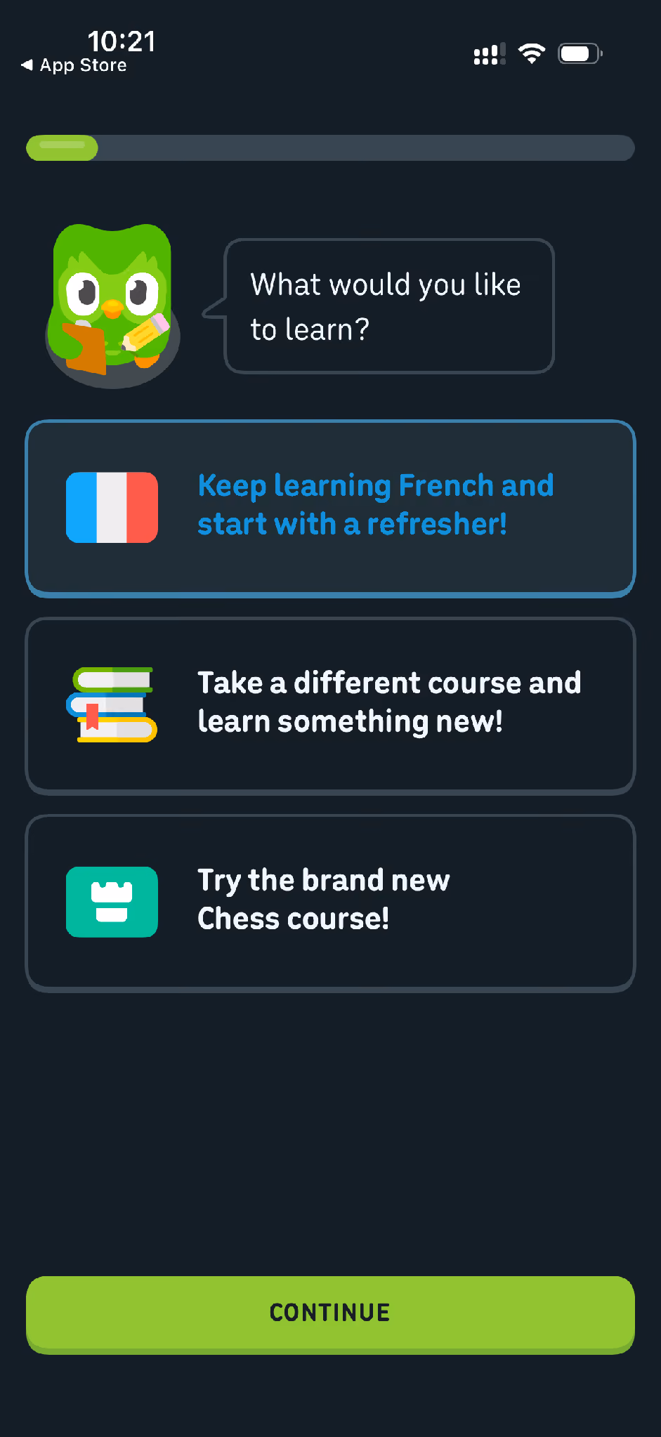 start duolingo