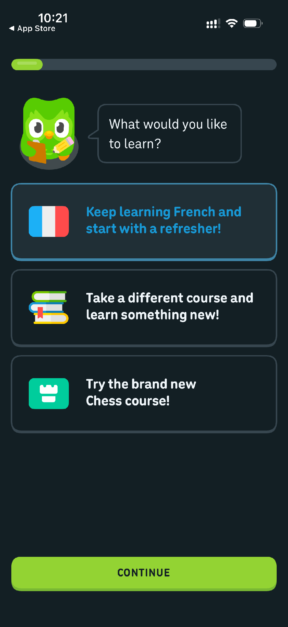 start duolingo
