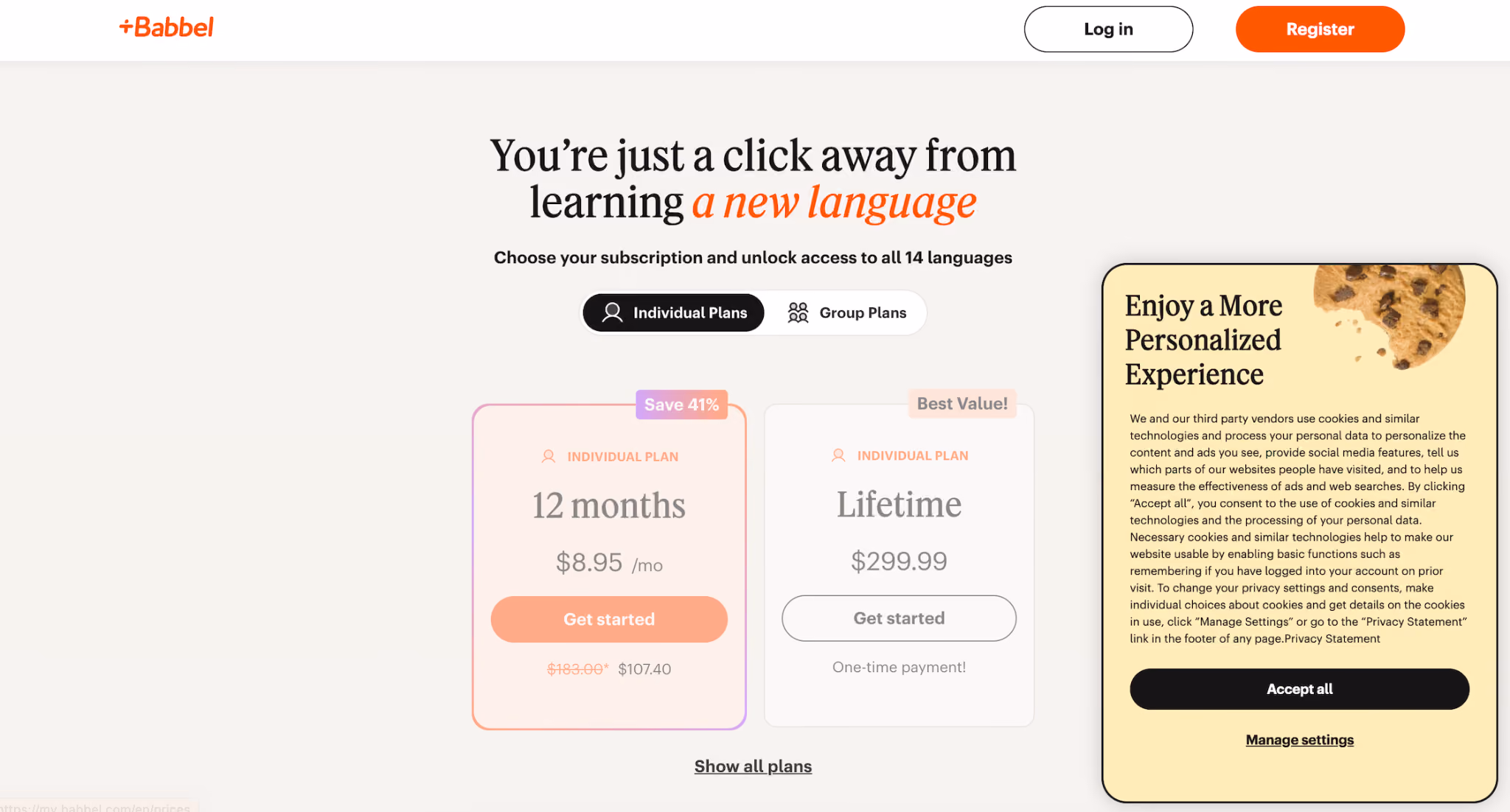 babble pricing