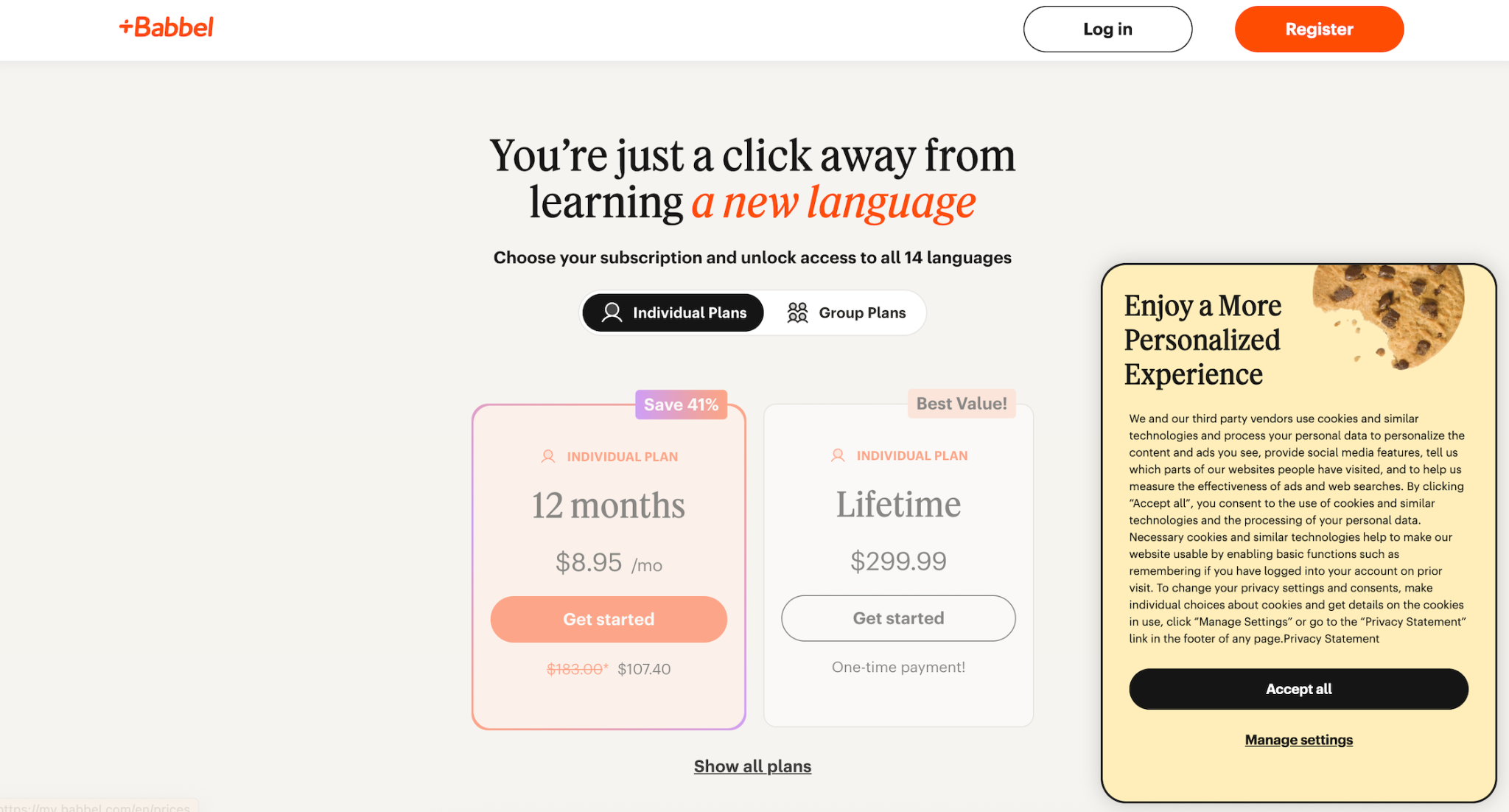 babble pricing