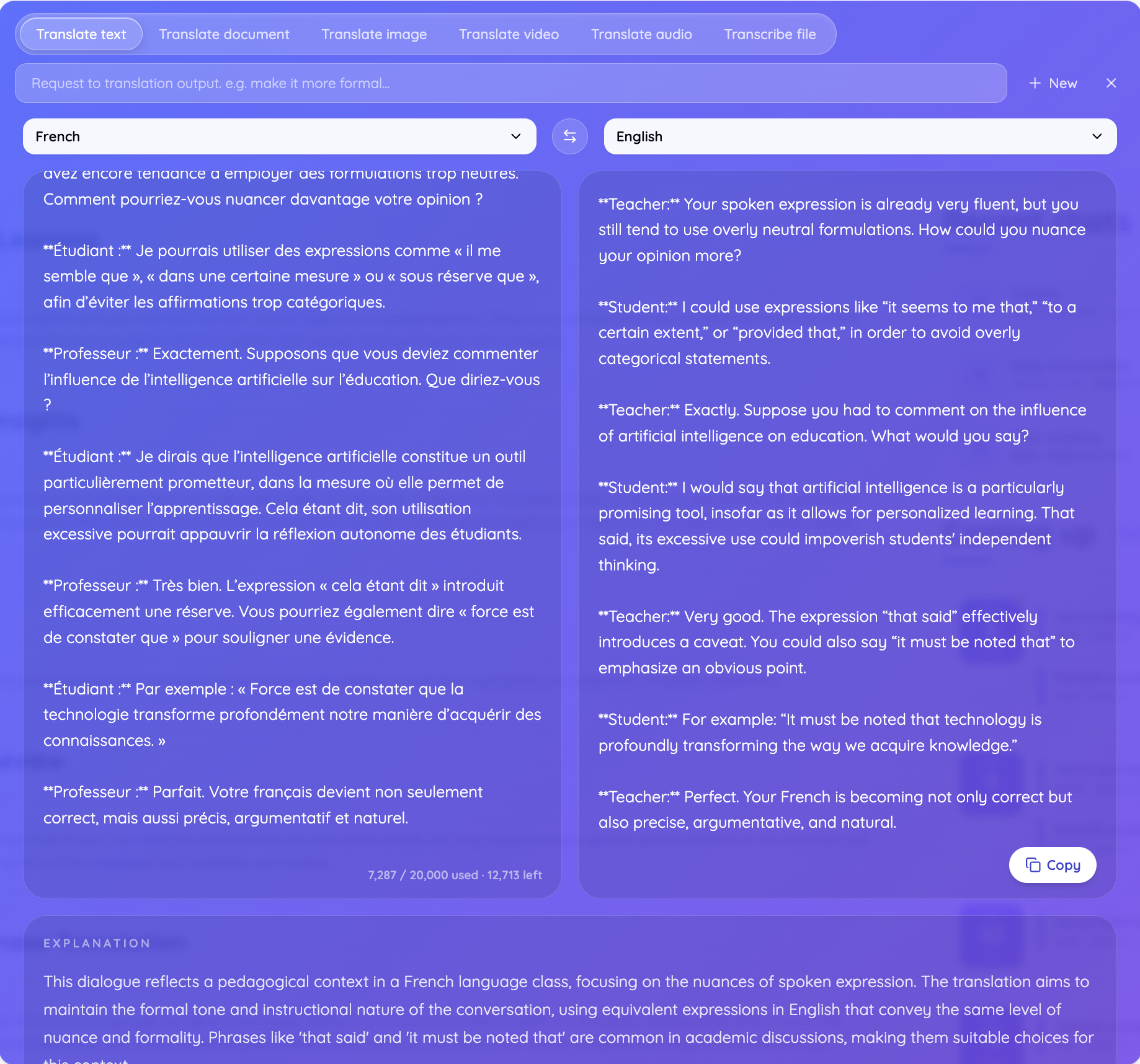 jotme french to english translation