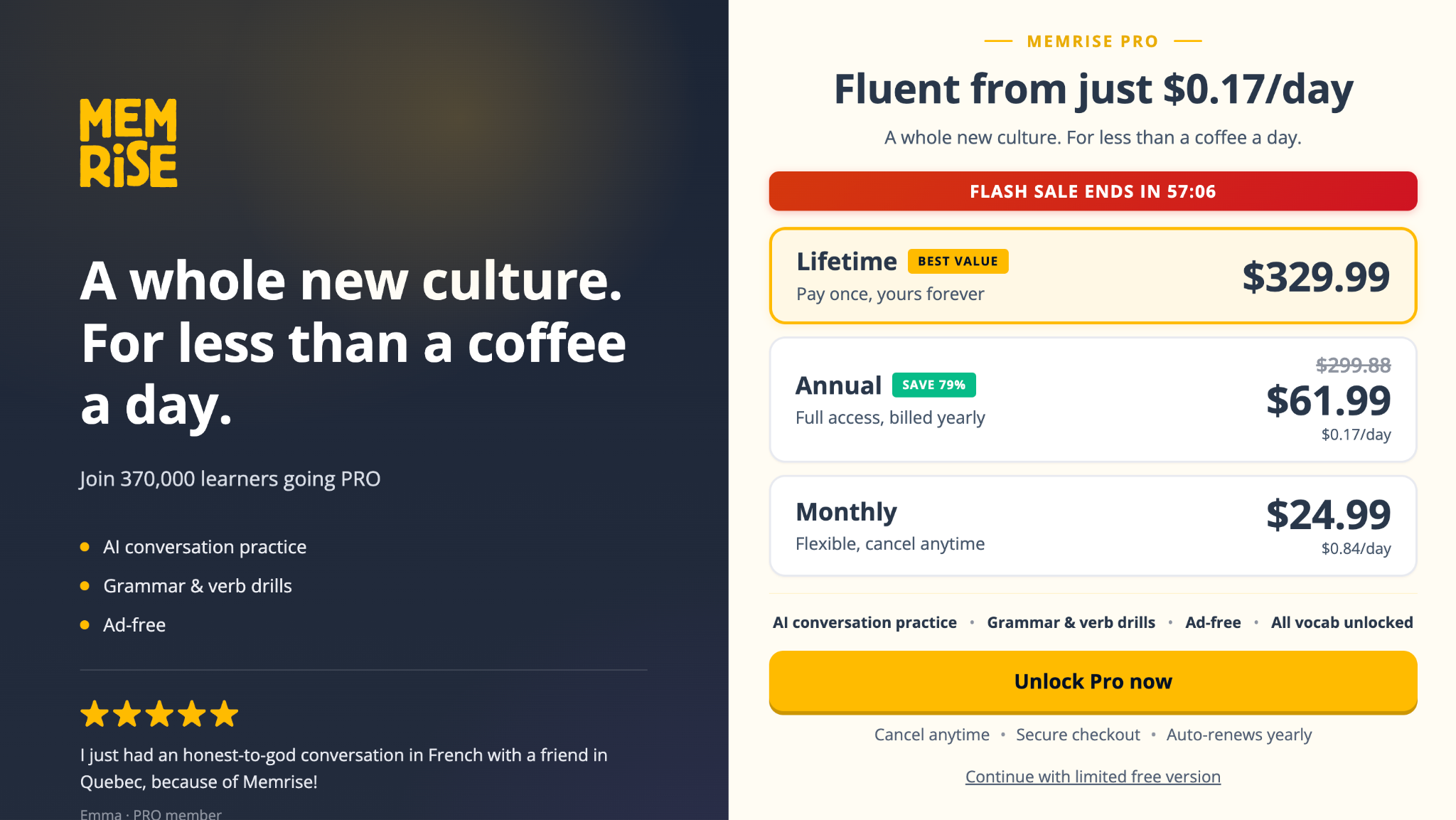 memrise pricing